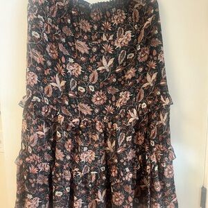 Madewell floral skirt